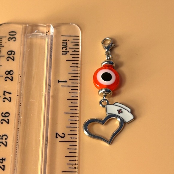 🧿🩵 Evil Eye Badge Reel Charm - Picture 3 of 3